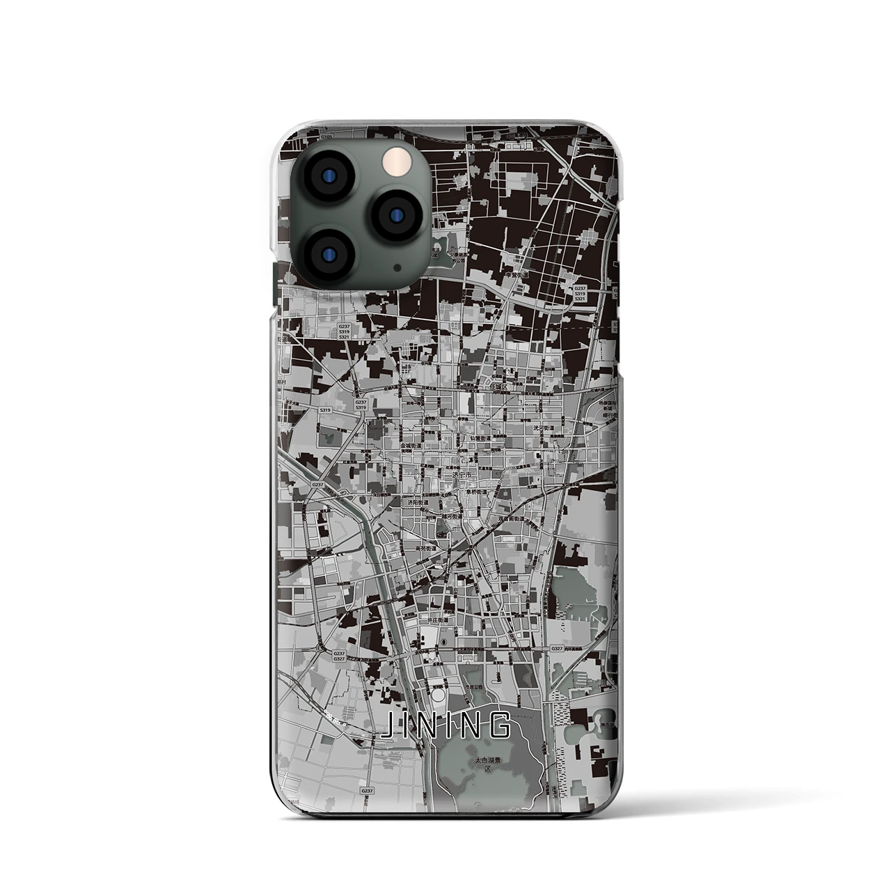 【済寧（中華人民共和国）】地図柄iPhoneケース（クリアタイプ）