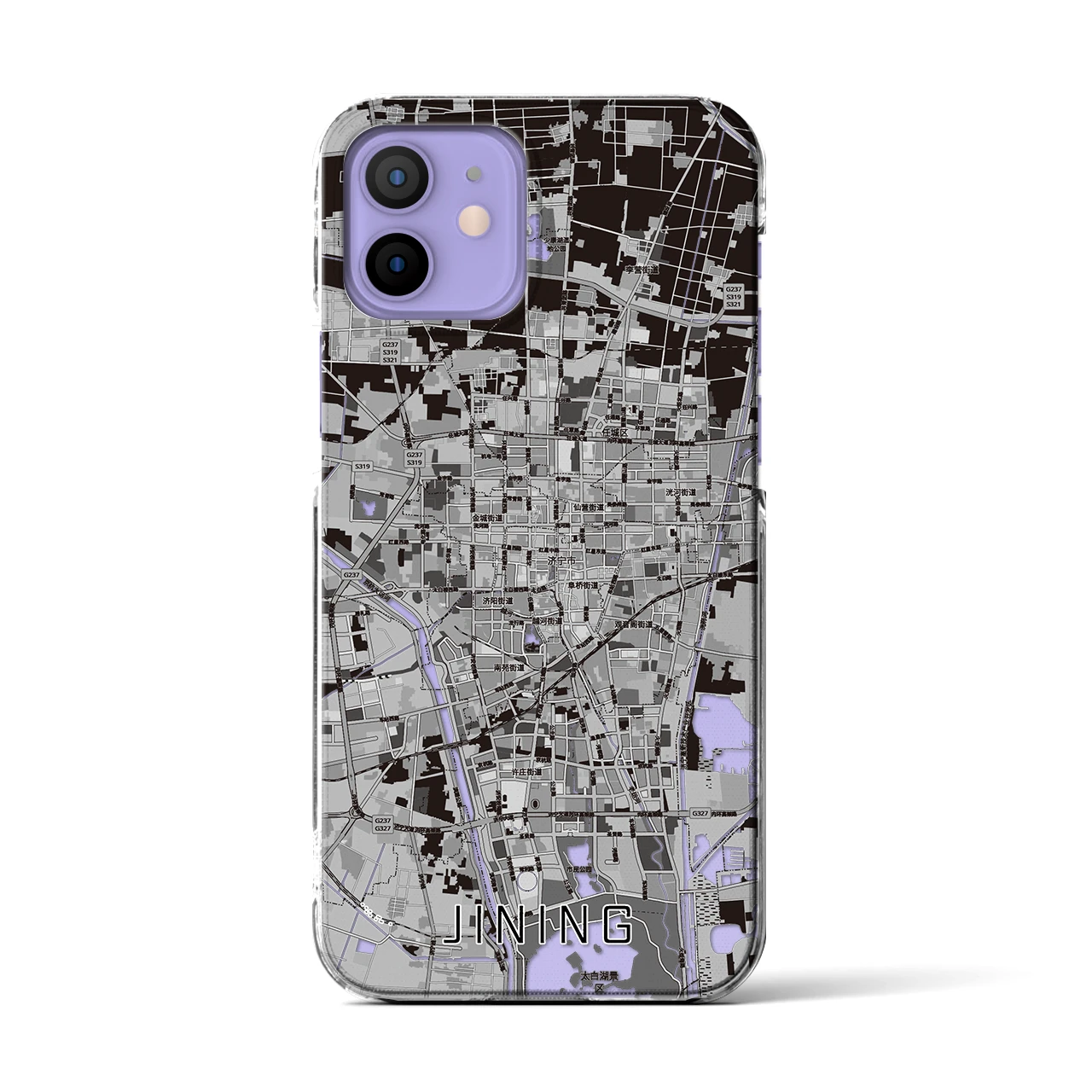 【済寧（中華人民共和国）】地図柄iPhoneケース（クリアタイプ）