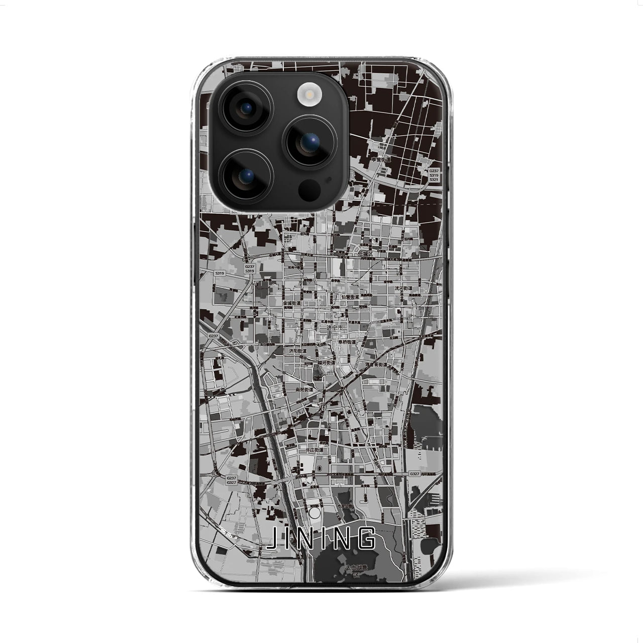 【済寧（中華人民共和国）】地図柄iPhoneケース（クリアタイプ）