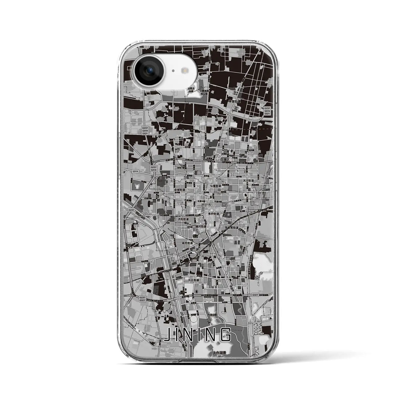 【済寧（中華人民共和国）】地図柄iPhoneケース（クリアタイプ）