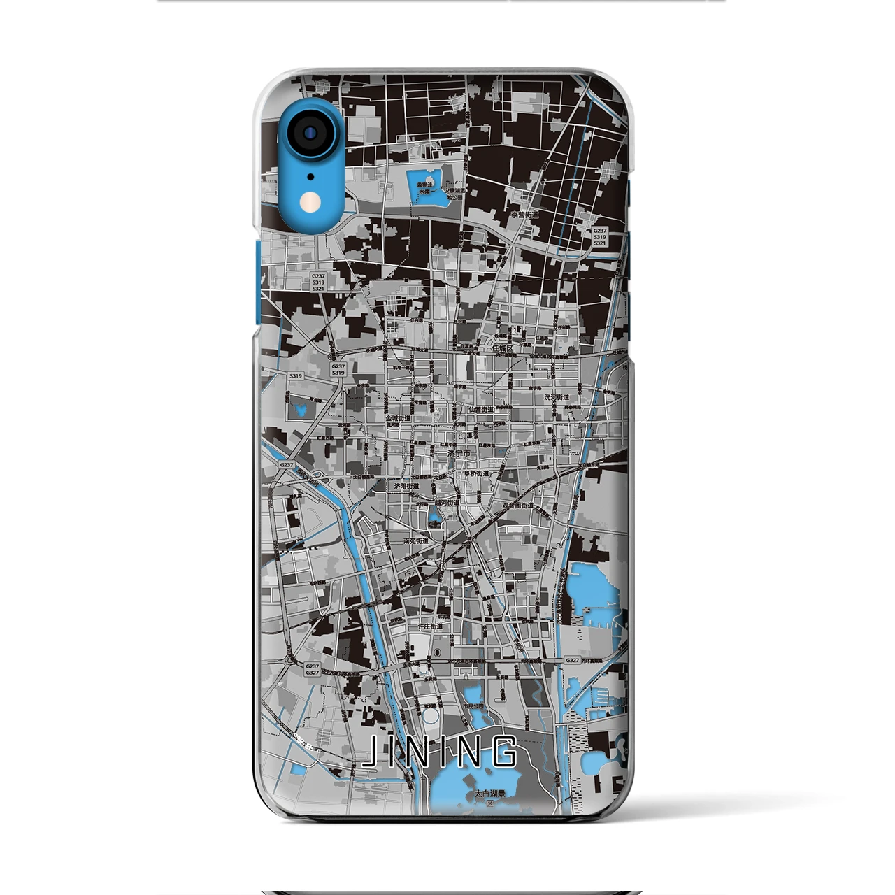 【済寧（中華人民共和国）】地図柄iPhoneケース（クリアタイプ）