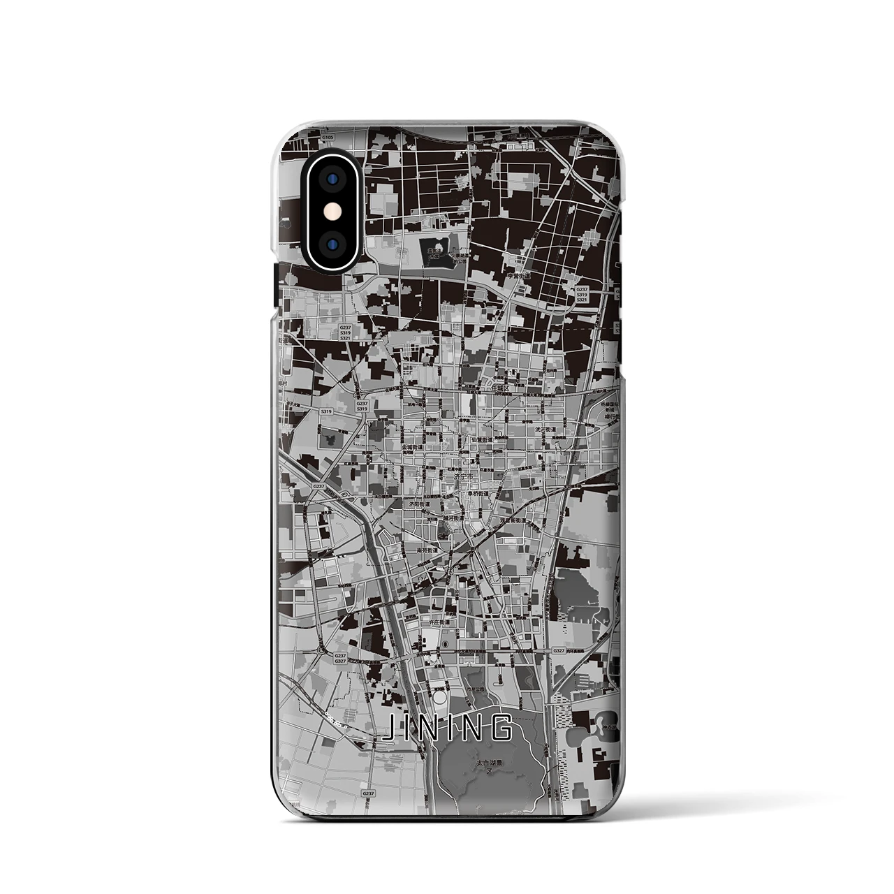 【済寧（中華人民共和国）】地図柄iPhoneケース（クリアタイプ）