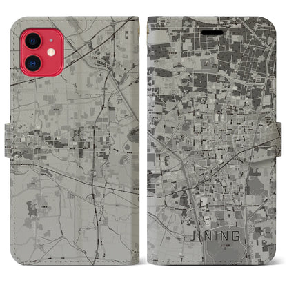 【済寧（中華人民共和国）】地図柄iPhoneケース（手帳タイプ）