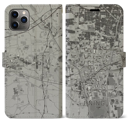 【済寧（中華人民共和国）】地図柄iPhoneケース（手帳タイプ）