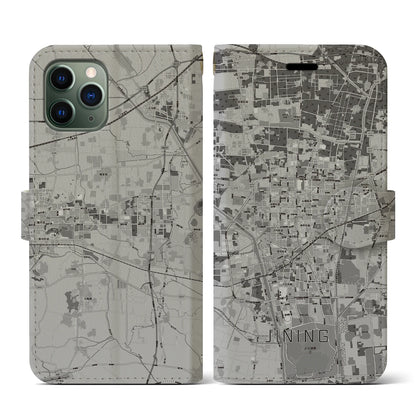 【済寧（中華人民共和国）】地図柄iPhoneケース（手帳タイプ）