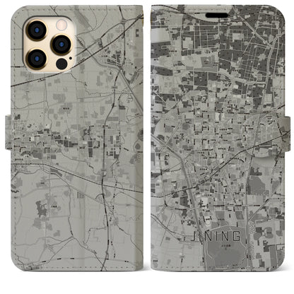 【済寧（中華人民共和国）】地図柄iPhoneケース（手帳タイプ）