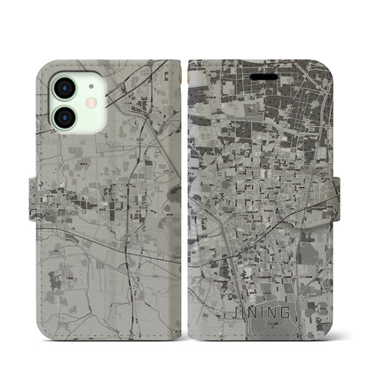 【済寧（中華人民共和国）】地図柄iPhoneケース（手帳タイプ）