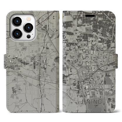 【済寧（中華人民共和国）】地図柄iPhoneケース（手帳タイプ）