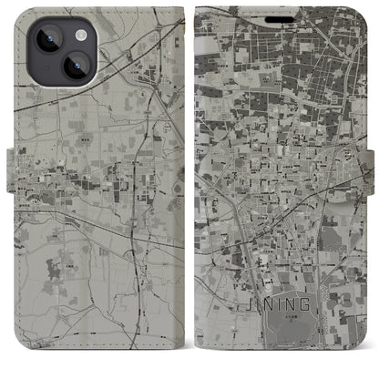 【済寧（中華人民共和国）】地図柄iPhoneケース（手帳タイプ）