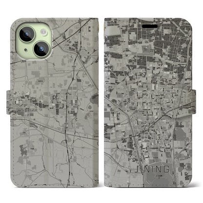 【済寧（中華人民共和国）】地図柄iPhoneケース（手帳タイプ）