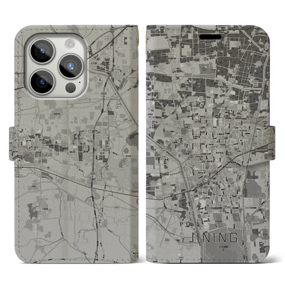 【済寧（中華人民共和国）】地図柄iPhoneケース（手帳タイプ）