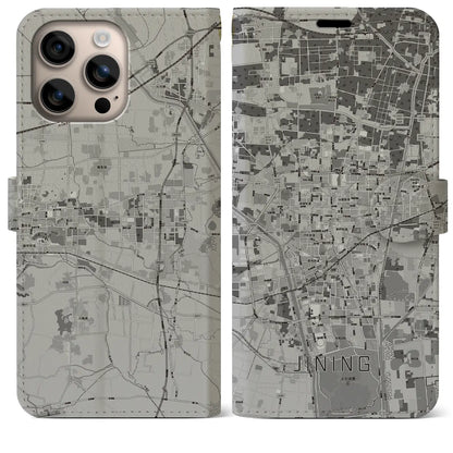 【済寧（中華人民共和国）】地図柄iPhoneケース（手帳タイプ）