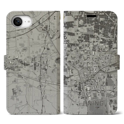 【済寧（中華人民共和国）】地図柄iPhoneケース（手帳タイプ）