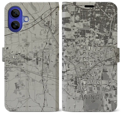 【済寧（中華人民共和国）】地図柄iPhoneケース（手帳タイプ）