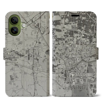 【済寧（中華人民共和国）】地図柄iPhoneケース（手帳タイプ）