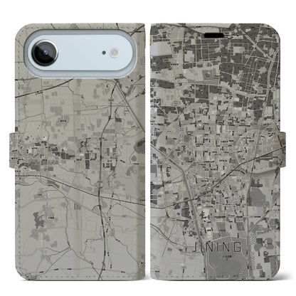 【済寧（中華人民共和国）】地図柄iPhoneケース（手帳タイプ）