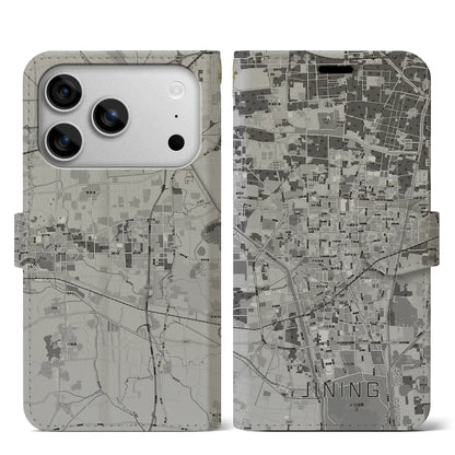 【済寧（中華人民共和国）】地図柄iPhoneケース（手帳タイプ）