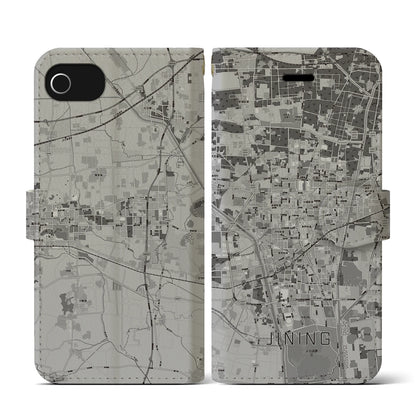 【済寧（中華人民共和国）】地図柄iPhoneケース（手帳タイプ）