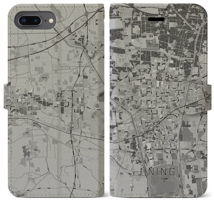 【済寧（中華人民共和国）】地図柄iPhoneケース（手帳タイプ）