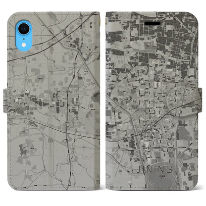 【済寧（中華人民共和国）】地図柄iPhoneケース（手帳タイプ）