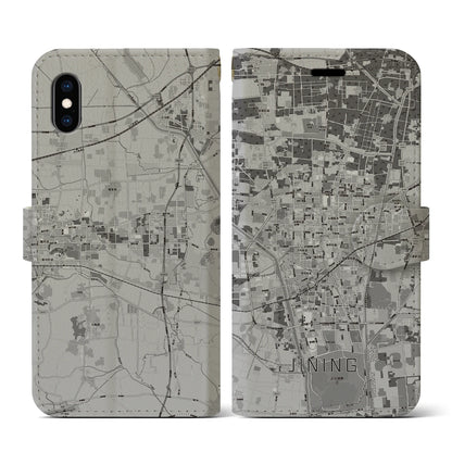 【済寧（中華人民共和国）】地図柄iPhoneケース（手帳タイプ）