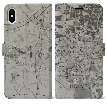 【済寧（中華人民共和国）】地図柄iPhoneケース（手帳タイプ）