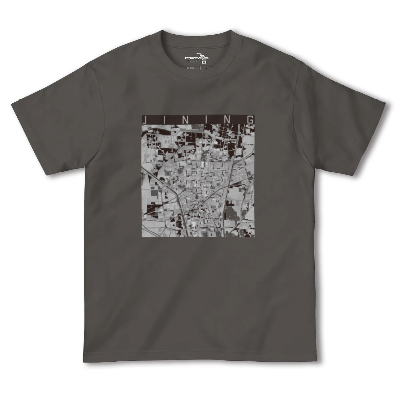 【済寧（中華人民共和国）】地図柄ヘビーウェイトTシャツ