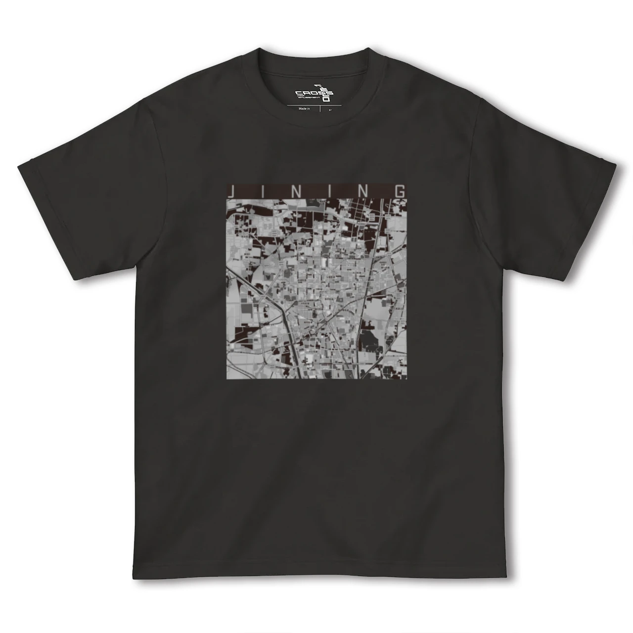 【済寧（中華人民共和国）】地図柄ヘビーウェイトTシャツ