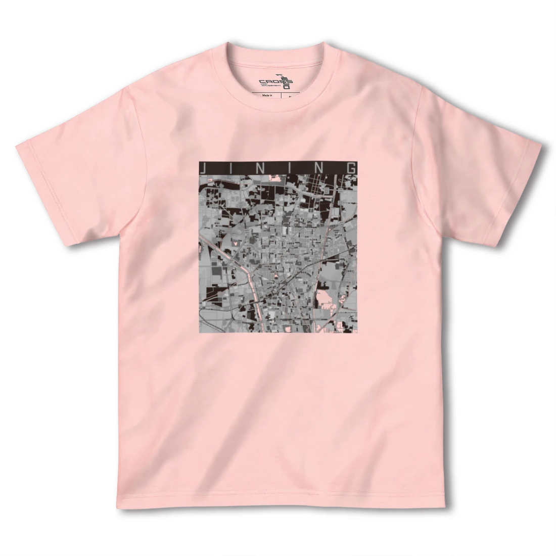 【済寧（中華人民共和国）】地図柄ヘビーウェイトTシャツ