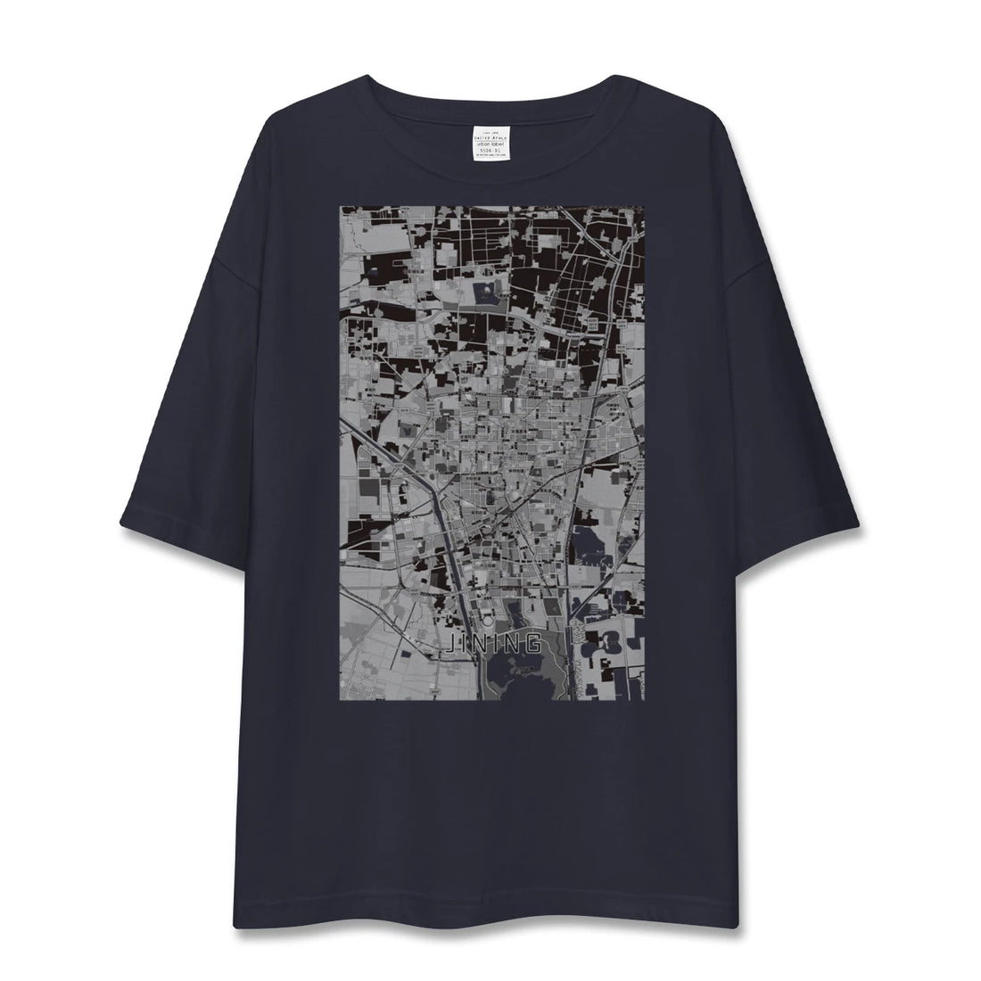【済寧（中華人民共和国）】地図柄ビッグシルエットTシャツ
