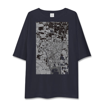 【済寧（中華人民共和国）】地図柄ビッグシルエットTシャツ