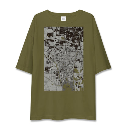 【済寧（中華人民共和国）】地図柄ビッグシルエットTシャツ