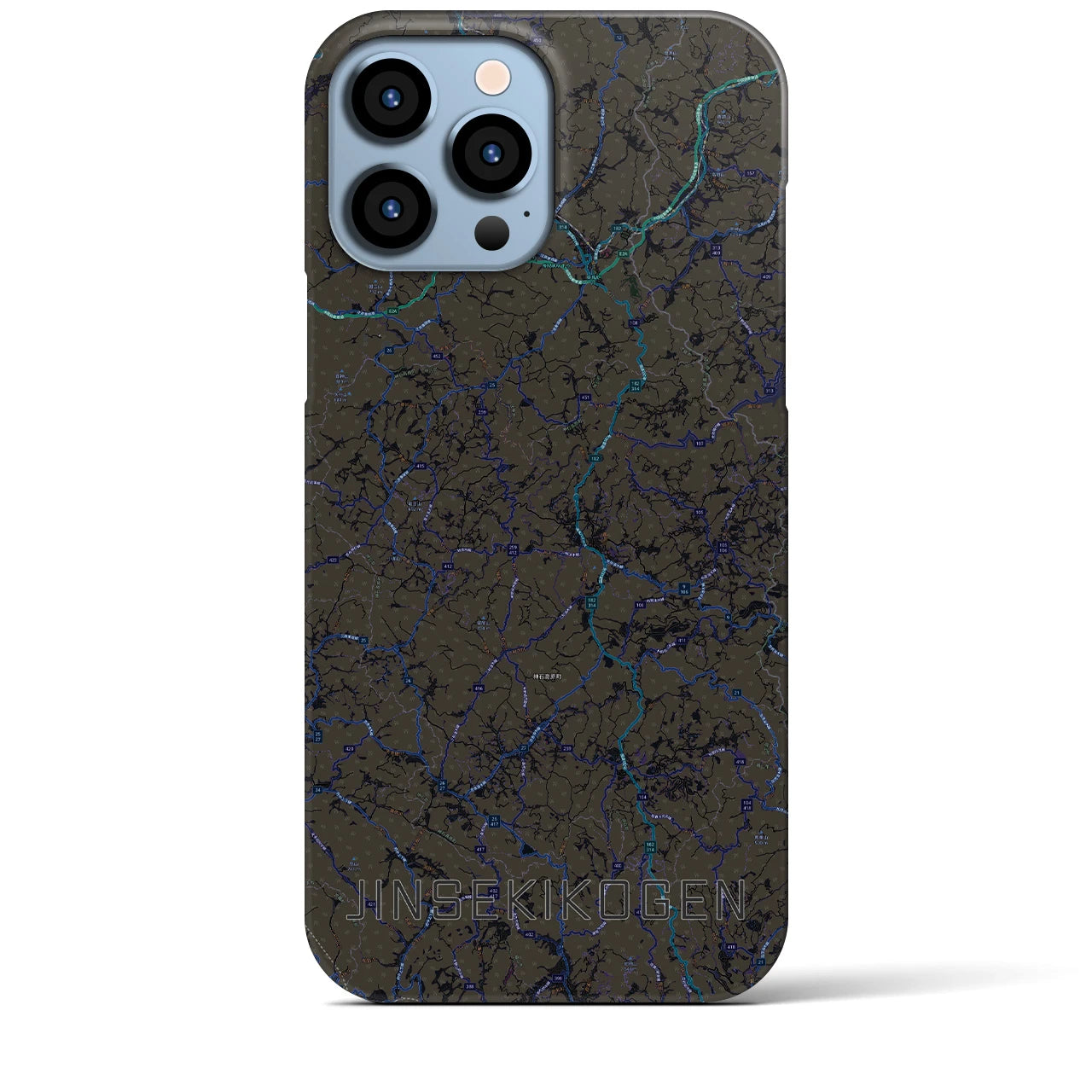 【神石高原（広島県）】地図柄iPhoneケース（バックカバータイプ）