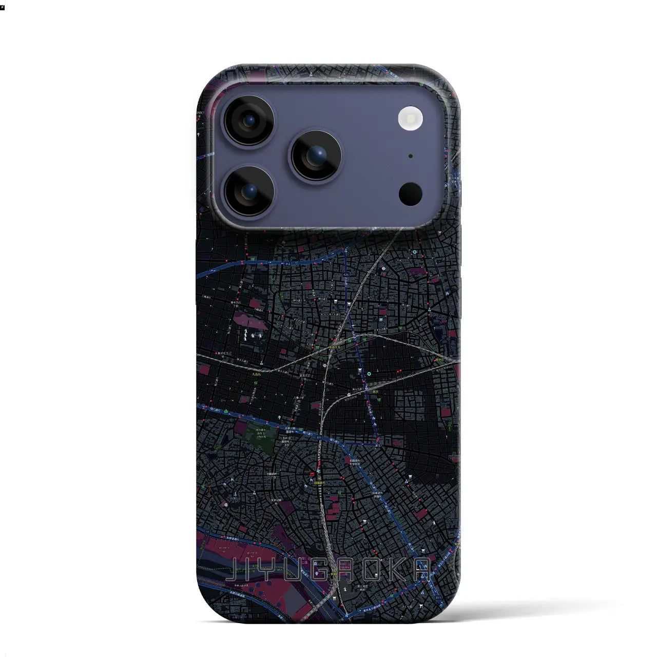 【自由が丘（東京都）】地図柄iPhoneケース（バックカバータイプ）