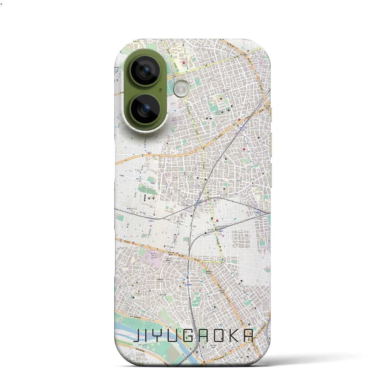 【自由が丘（東京都）】地図柄iPhoneケース（バックカバータイプ）