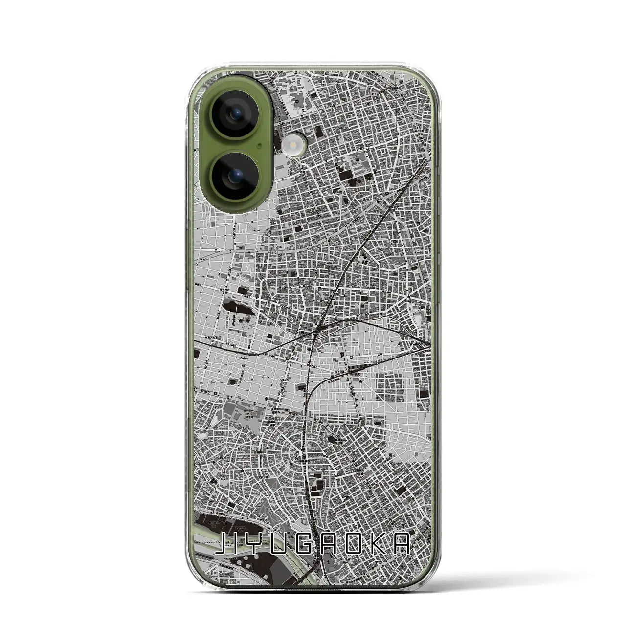 【自由が丘（東京都）】地図柄iPhoneケース（クリアタイプ）
