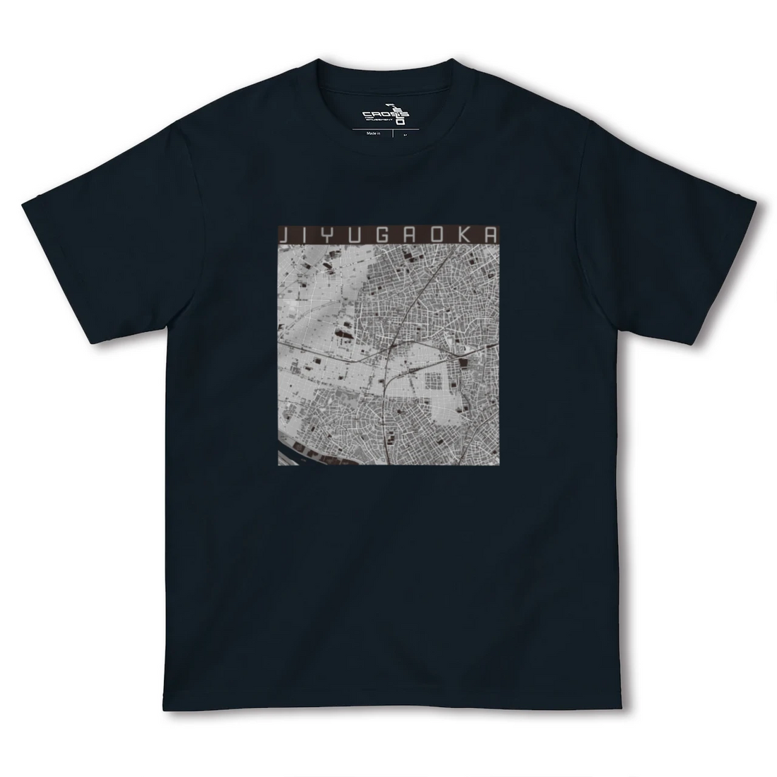 【自由が丘（東京都）】地図柄ヘビーウェイトTシャツ