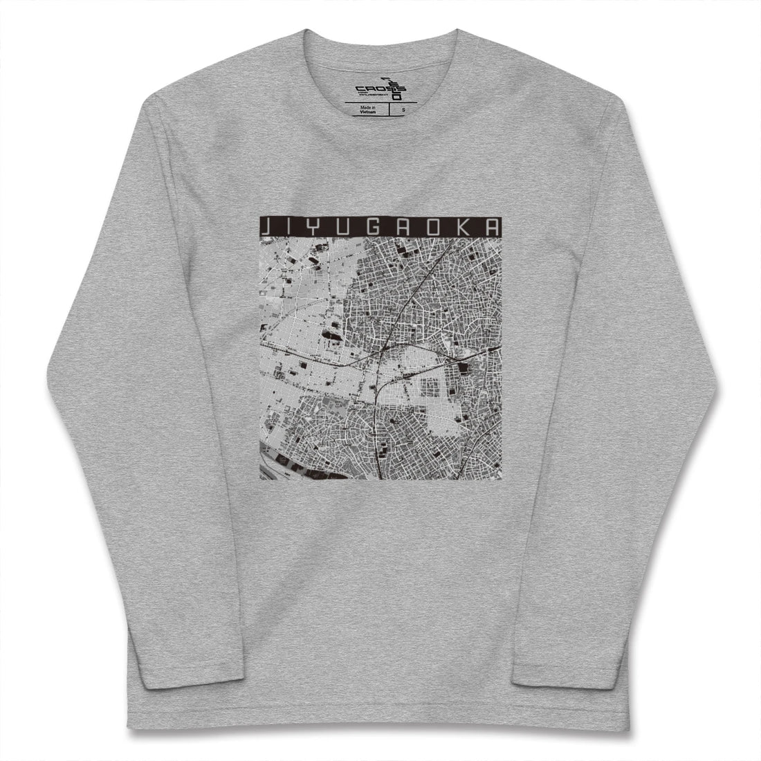 【自由が丘（東京都）】地図柄ロングスリーブTシャツ