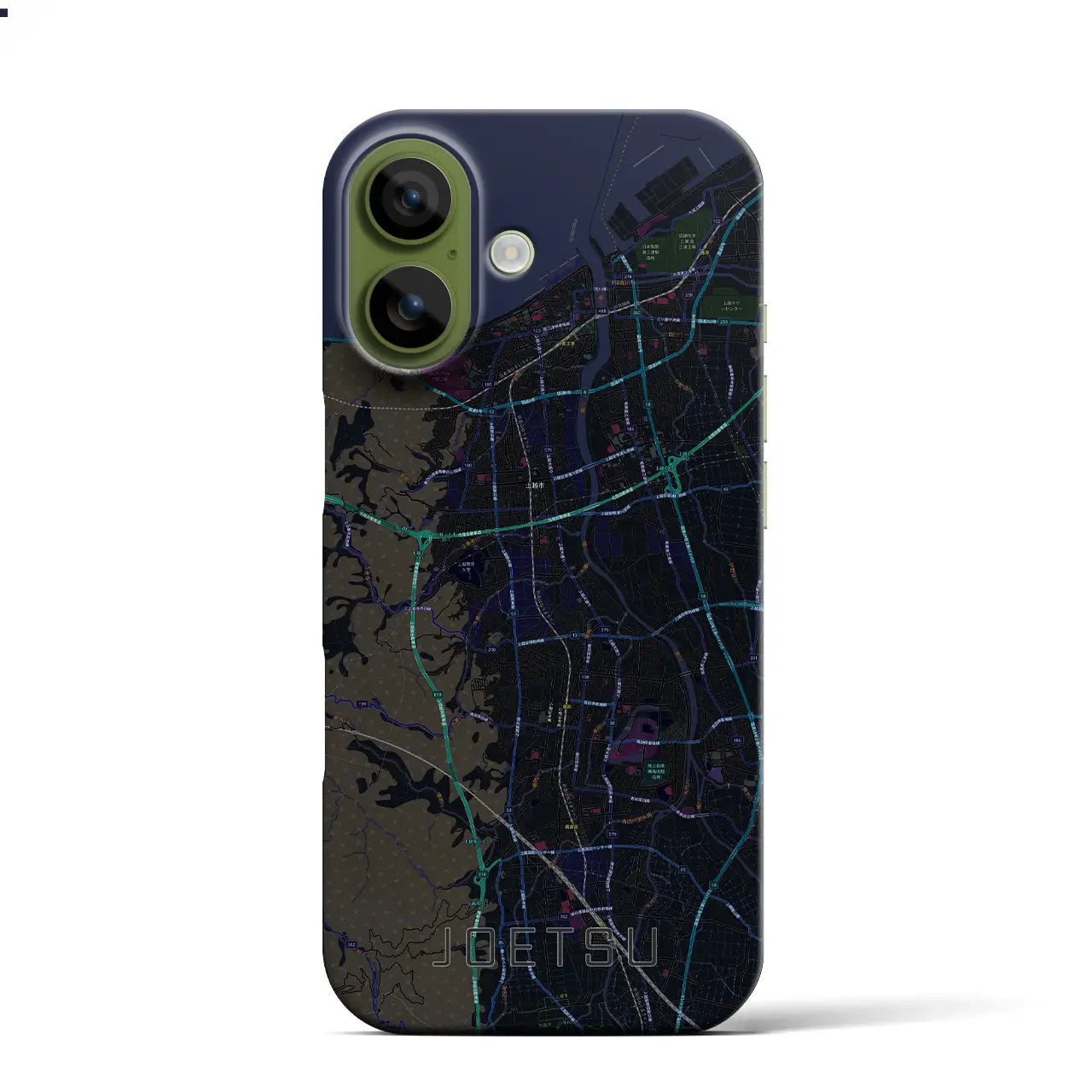 【上越（新潟県）】地図柄iPhoneケース（バックカバータイプ）