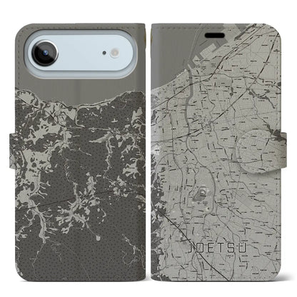 【上越（新潟県）】地図柄iPhoneケース（手帳タイプ）