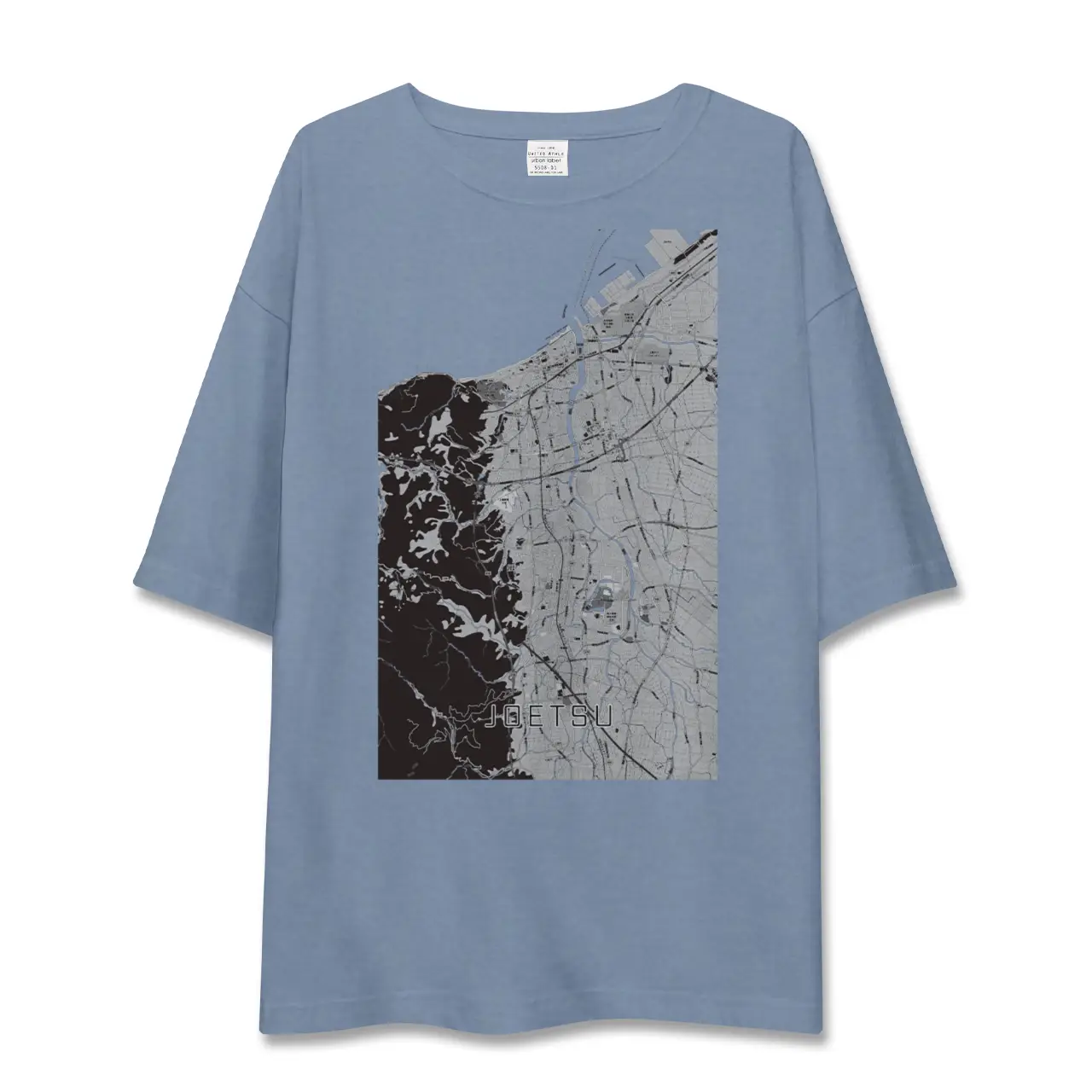 【上越（新潟県）】地図柄ビッグシルエットTシャツ