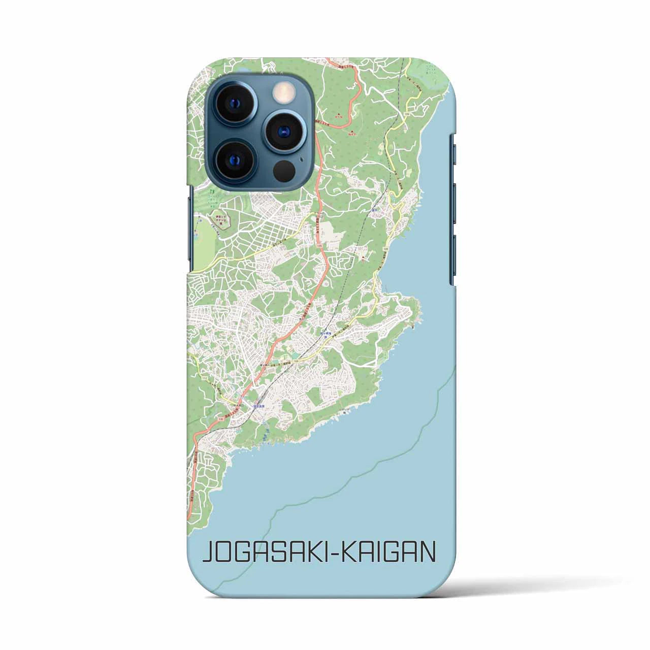 【城ヶ崎海岸（静岡県）】地図柄iPhoneケース（バックカバータイプ）
