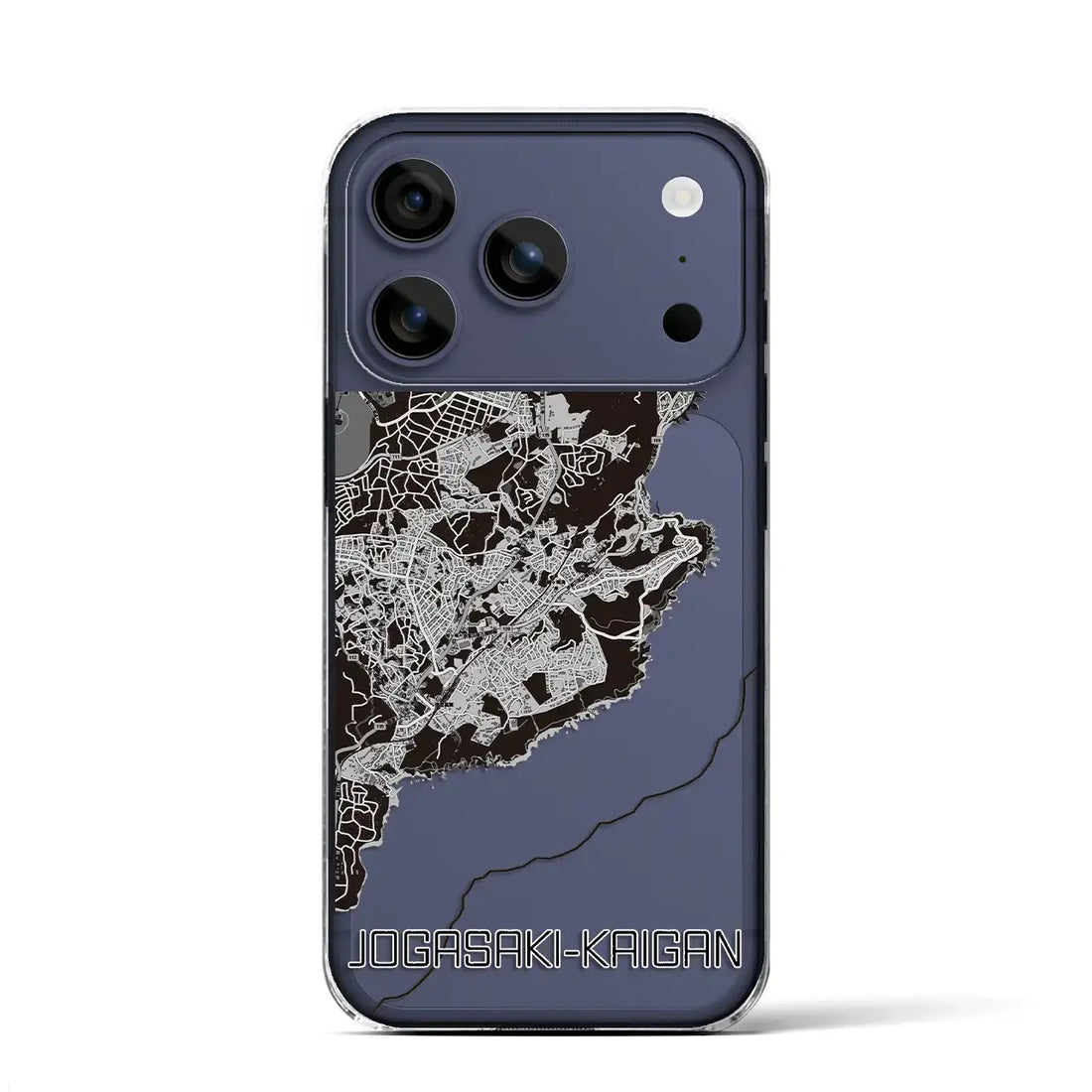 【城ヶ崎海岸(静岡県)】地図柄iPhoneケース(クリアタイプ)モノトーン・iPhone 17 Pro Max 用