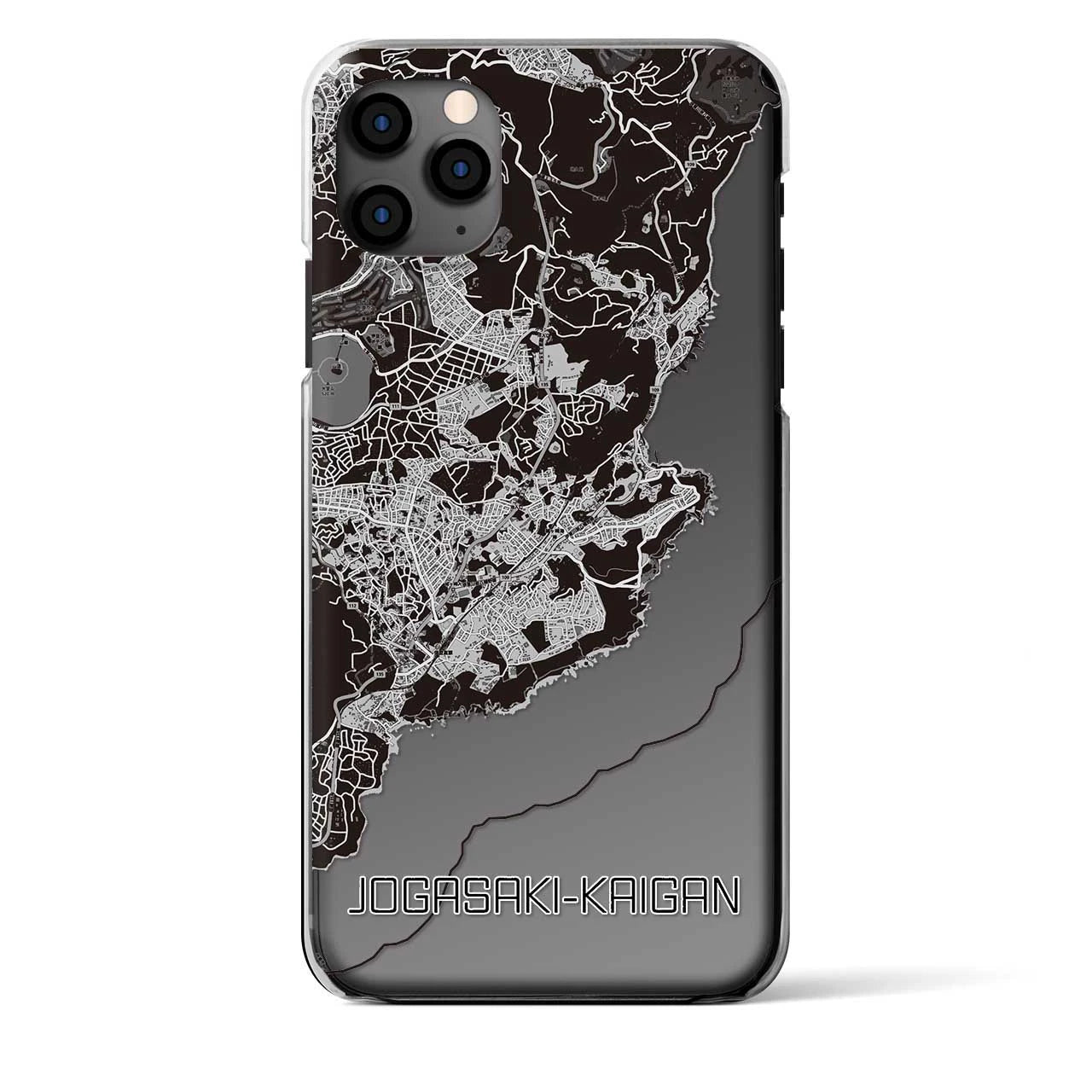 【城ヶ崎海岸（静岡県）】地図柄iPhoneケース（クリアタイプ）