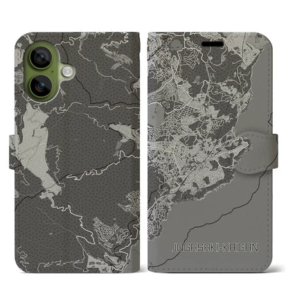 【城ヶ崎海岸（静岡県）】地図柄iPhoneケース（手帳タイプ）