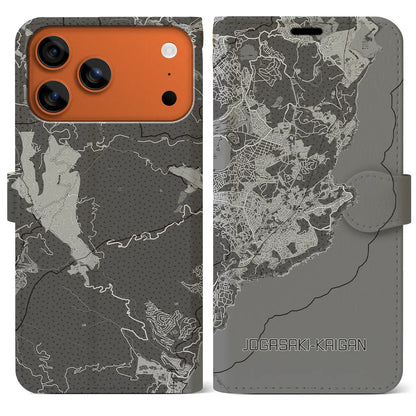 【城ヶ崎海岸（静岡県）】地図柄iPhoneケース（手帳タイプ）