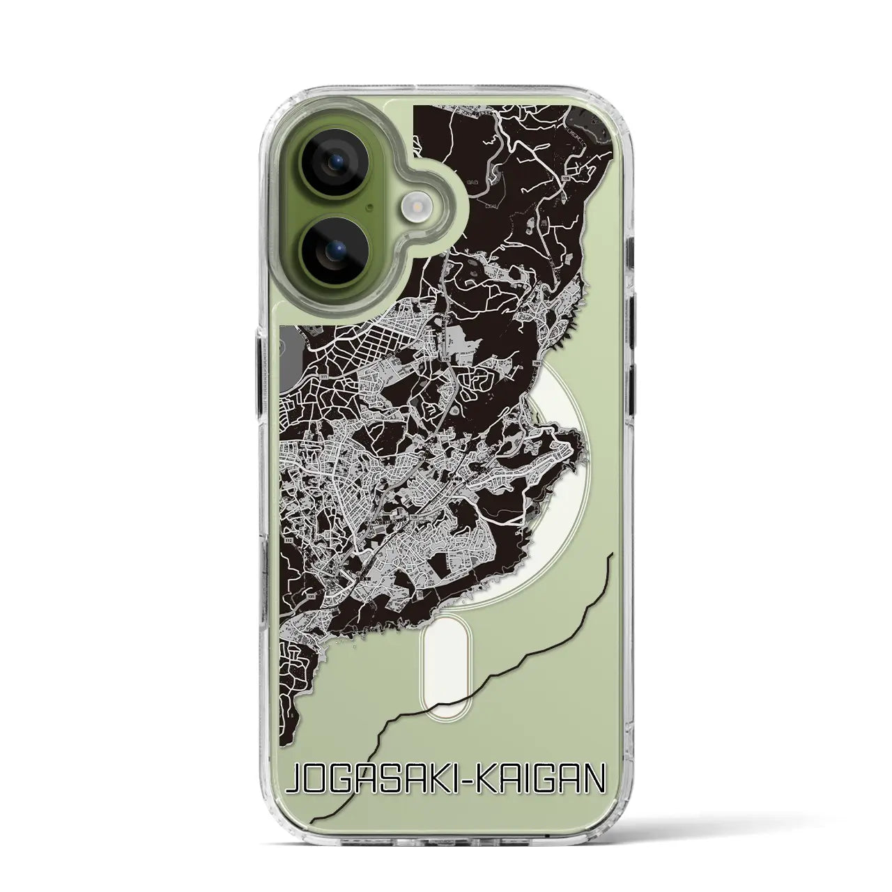 【城ヶ崎海岸（静岡県）】地図柄iPhoneケース（MagSafeタイプ）