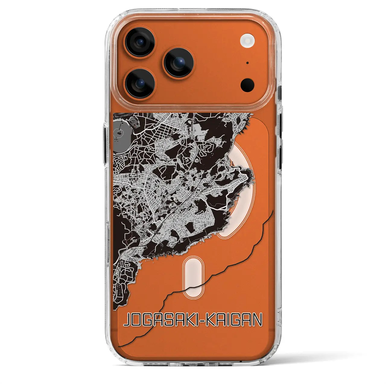 【城ヶ崎海岸（静岡県）】地図柄iPhoneケース（MagSafeタイプ）