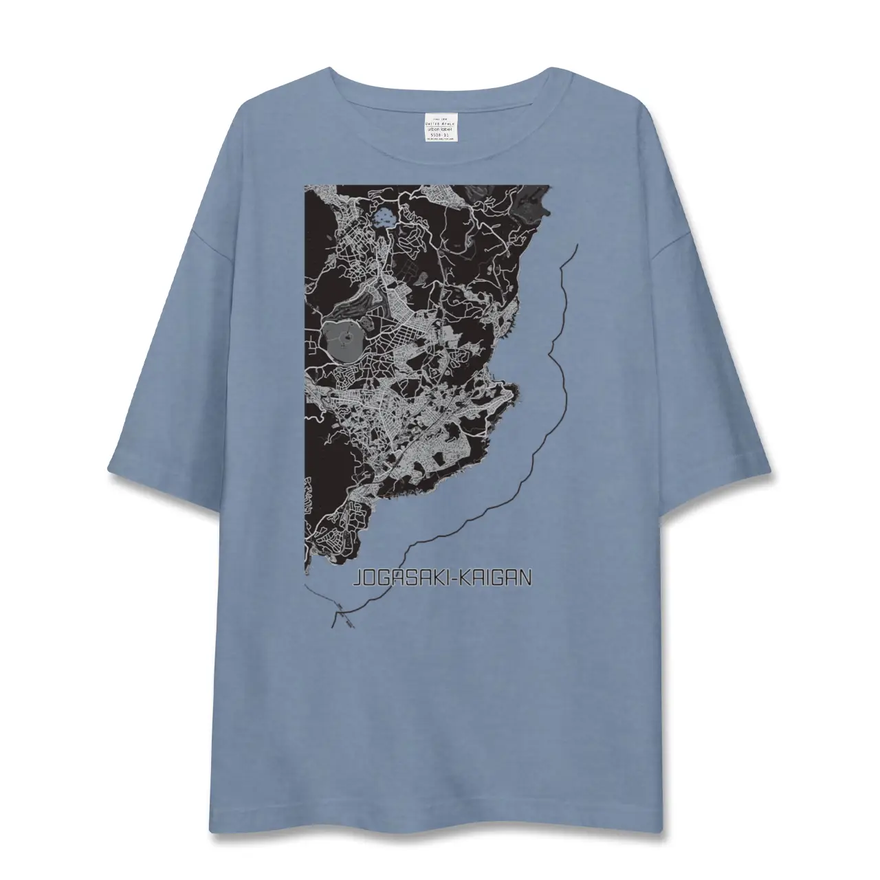 【城ヶ崎海岸（静岡県）】地図柄ビッグシルエットTシャツ