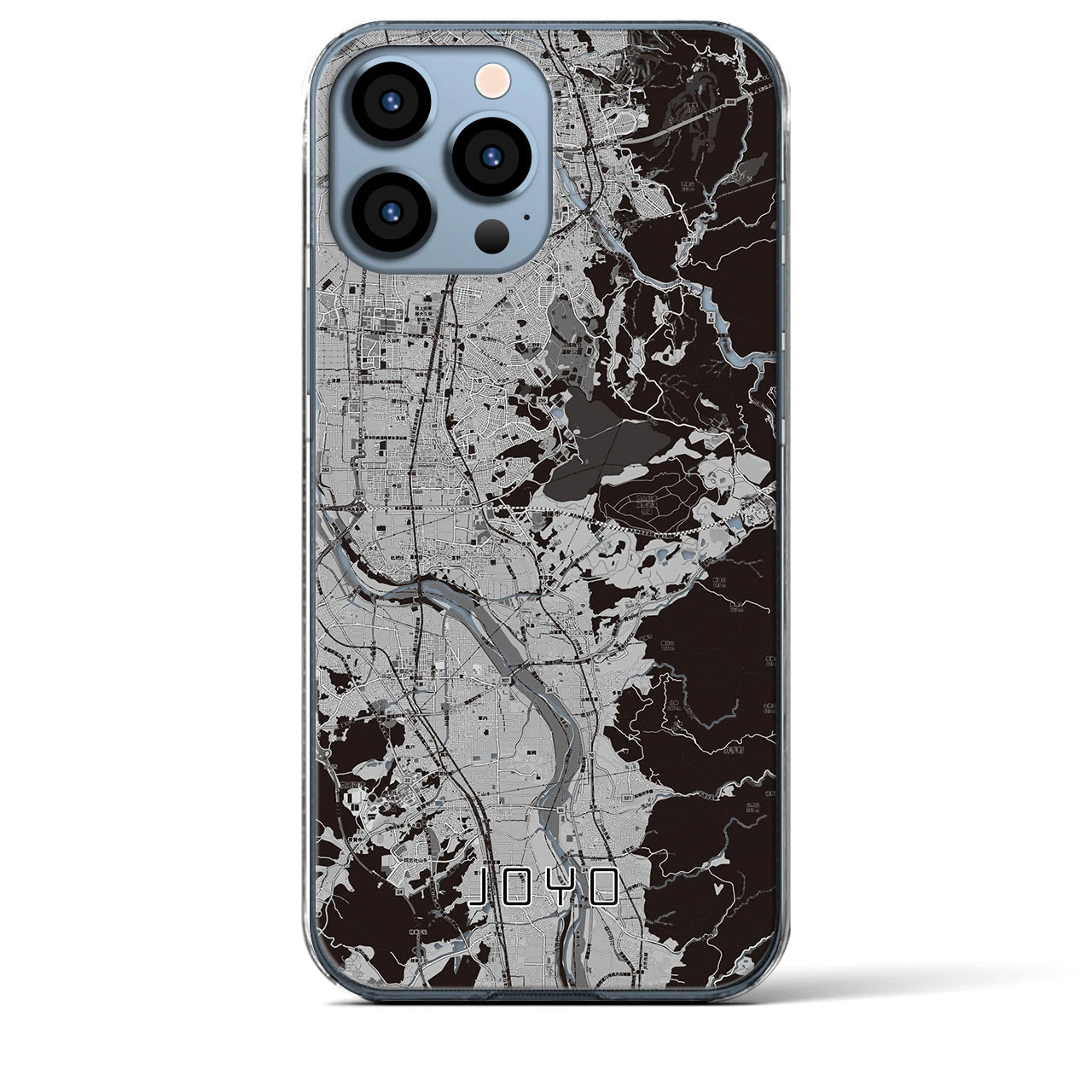 【城陽（京都府）】地図柄iPhoneケース（クリアタイプ）